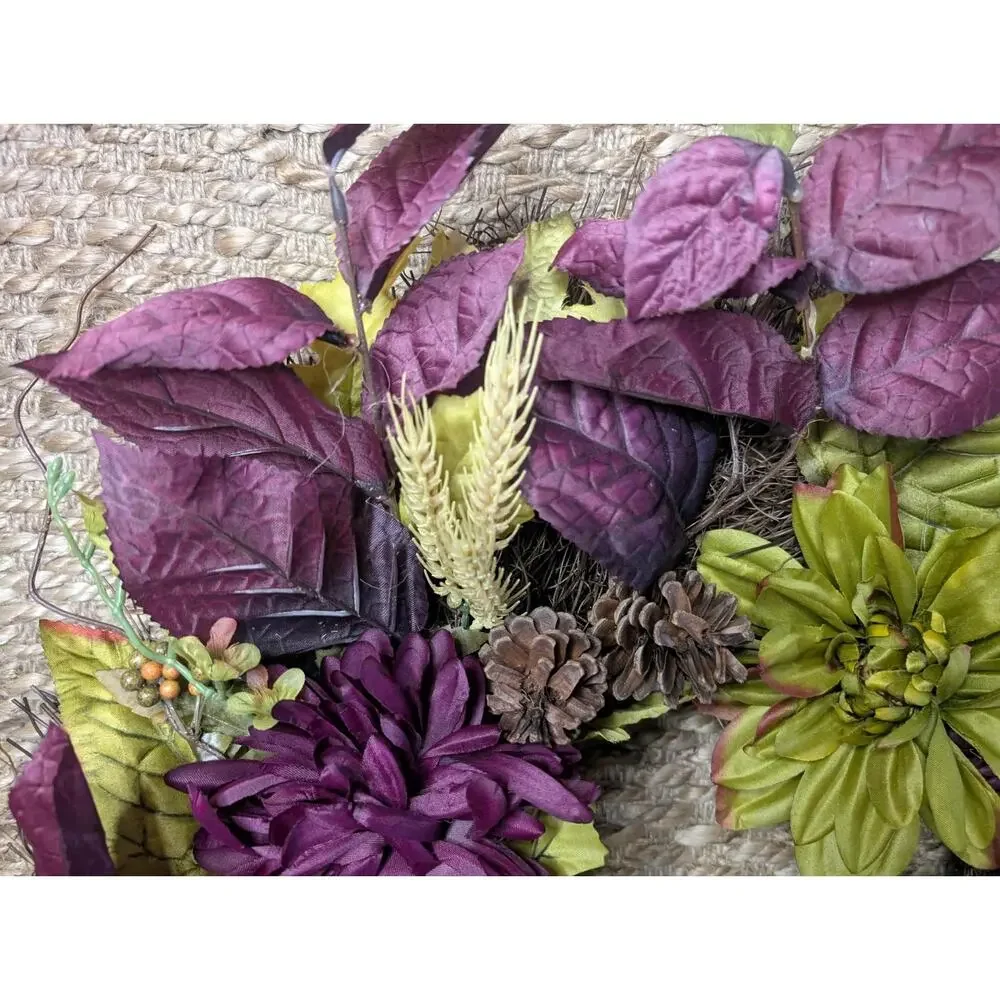 Purple Floral Leaf Twig 24
